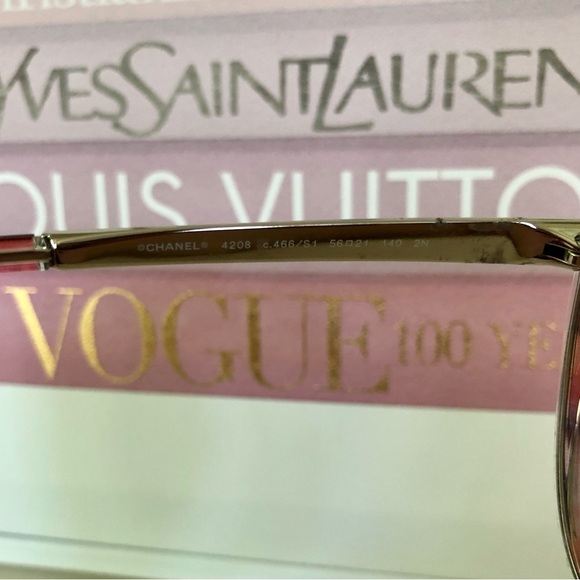 Chanel Pink/Purple Printed Cat Eye Sunglasses - Picture 8 of 15